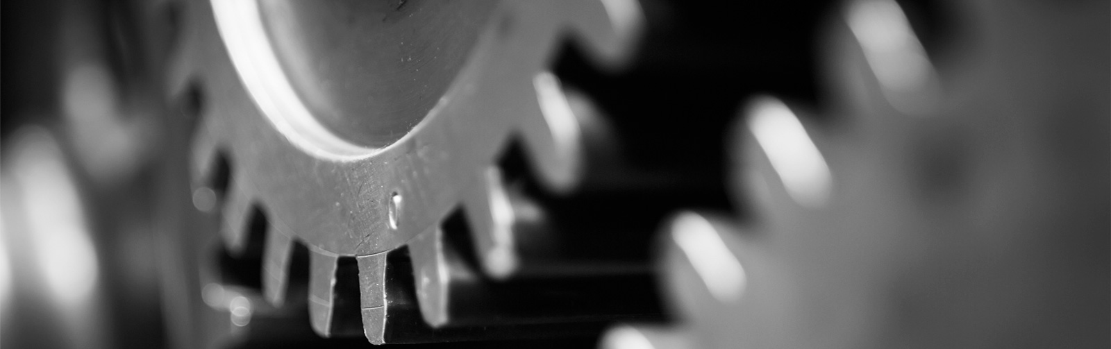 close-up of metal gears