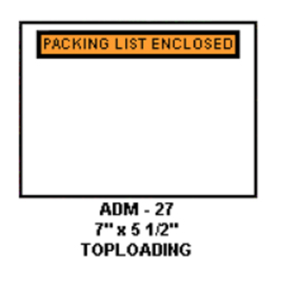 Packing List Envelope Top Load 7"X5.5" 1000/cs