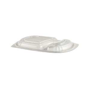 Dome Lid For Micro 21oz 2 Comp Cont Clear 250/cs