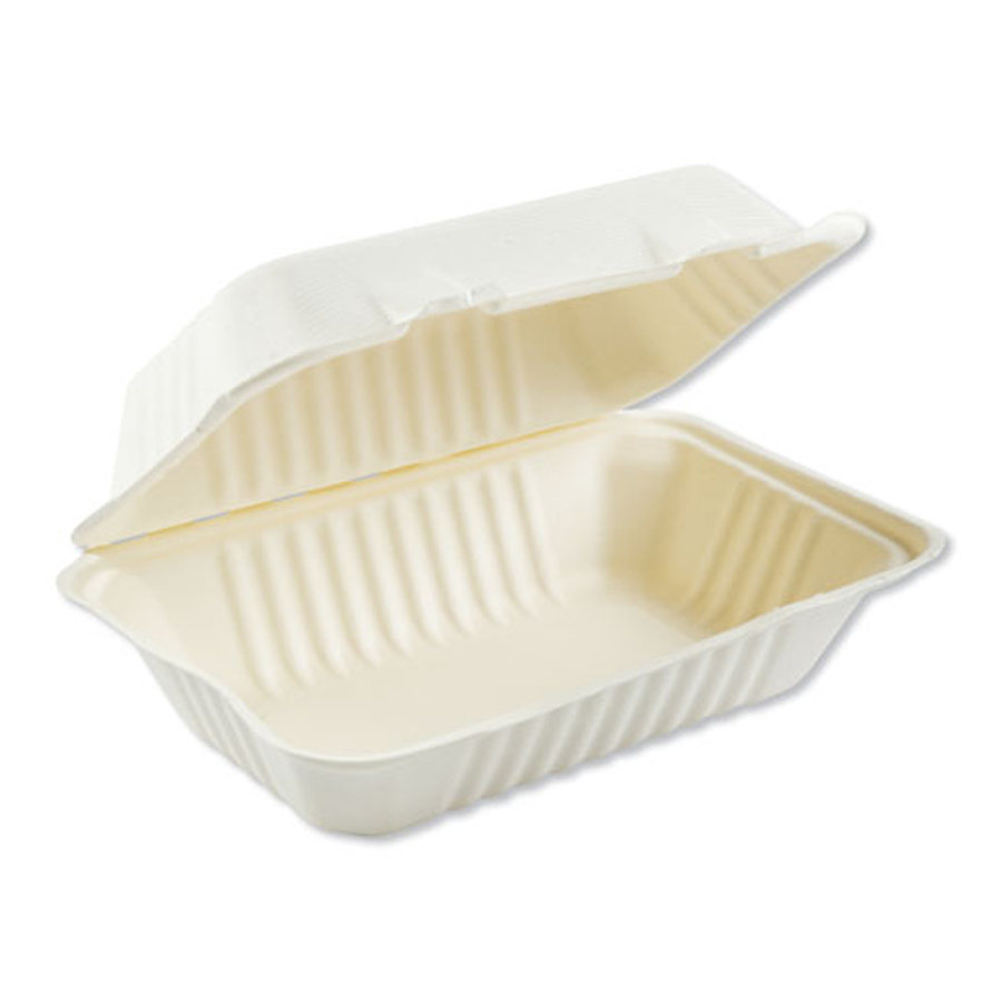 Bagasse Carryout White 6"x9" 250/cs