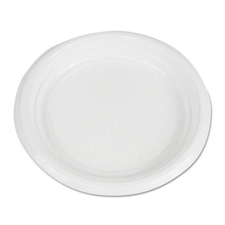 Plastic Plate 6" White 1000/cs