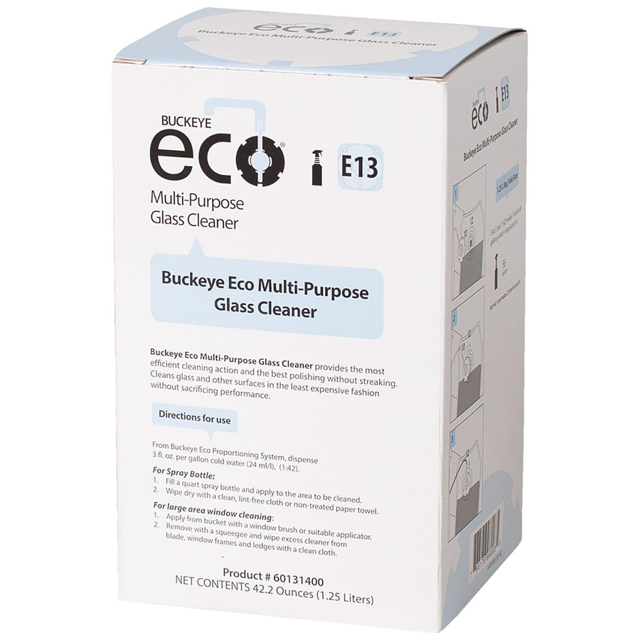 Eco E13 Multi-Purpose Glass Cleaner 1.25L 4/cs