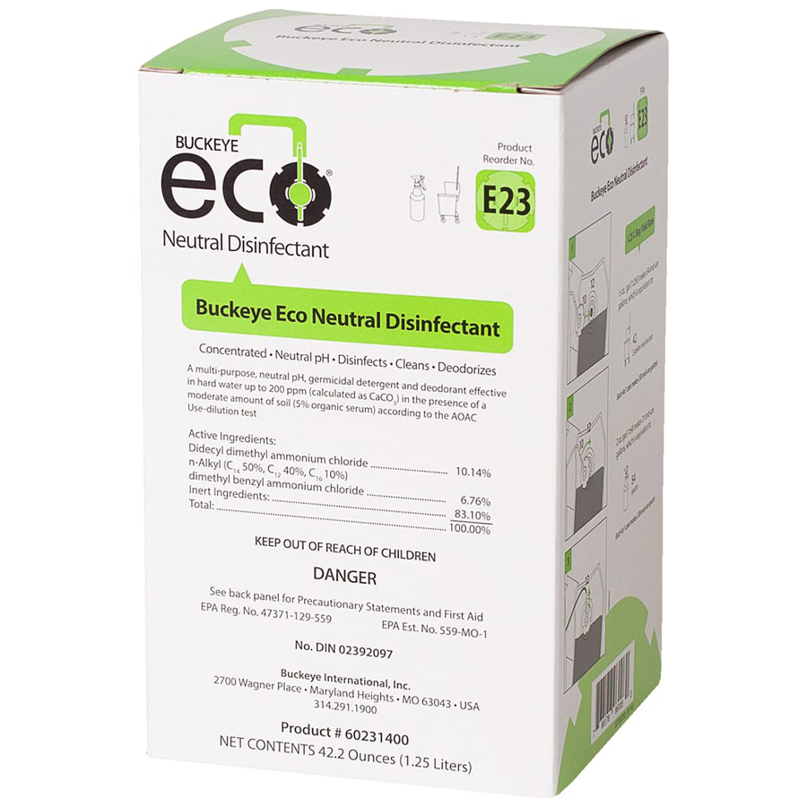Eco E23 Neutral Disinfectant 1.25L 4/cs