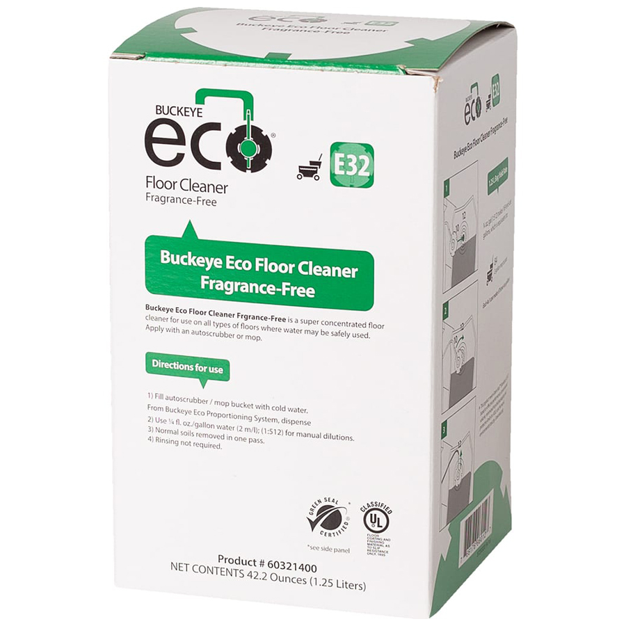 Eco E32 Floor Cleaner No Fragrance 1.25lb 4/cs