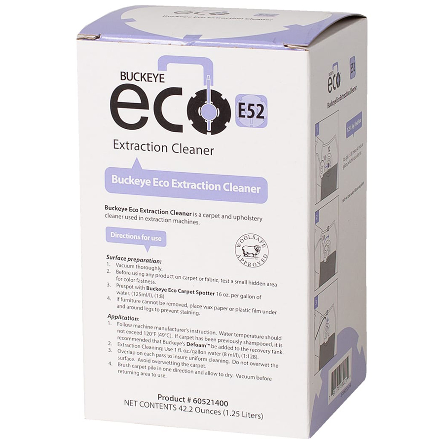 Eco E52 Extraction Cleaner 1.25lb Bag 4/cs