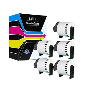 Continuous Paper Label Tape 2.4"x100' 5/pk