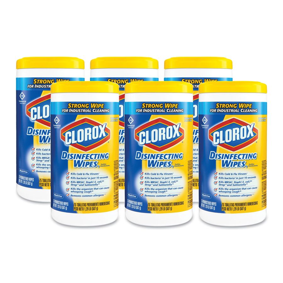 Clorox Disinfect Wipe Lemon 7"X8" 75/Can 6/cs