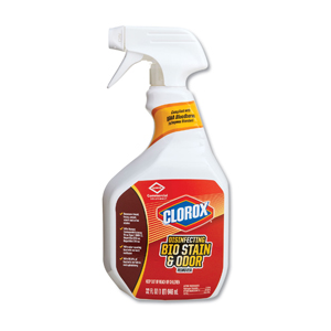 Clorox Bleach Disinfectant, 32 oz. Trigger Spray Bottle, Unscented,  Translucent 31478