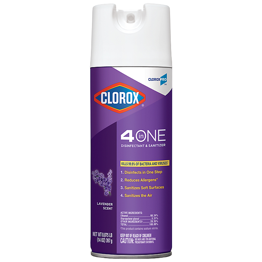 Clorox 4-In-One Disinf Lavender 14oz 12/cs