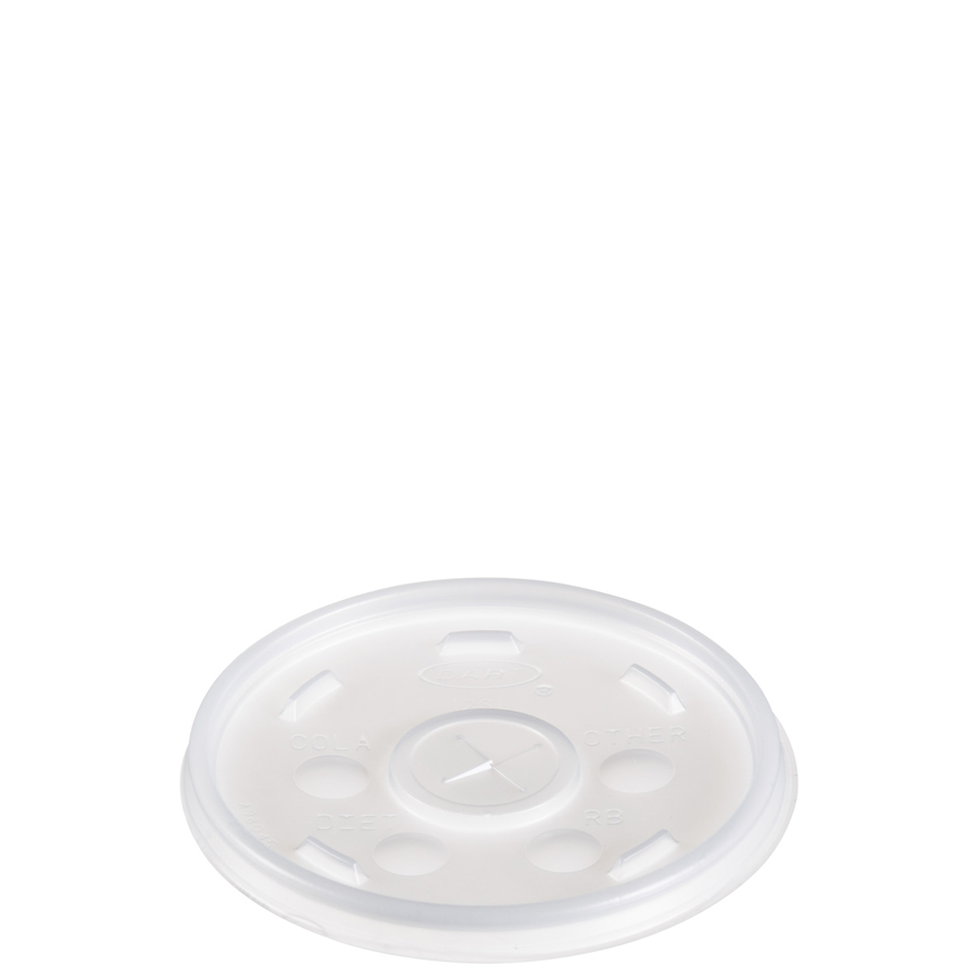 Foam Cup Lid Straw Slot Translucent 12oz 1000/cs