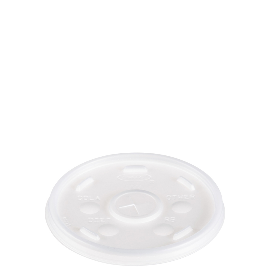 Foam Cup Lid Straw Slot Translucent 16oz 1000/cs