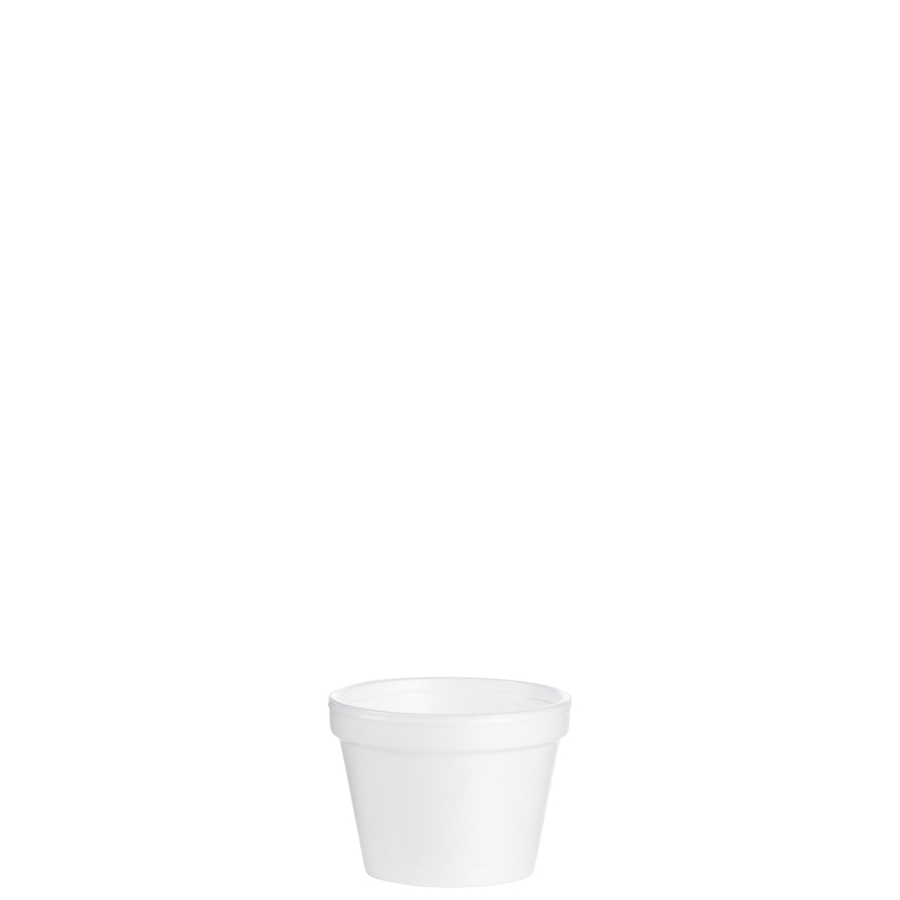Foam Cup 4oz Squat White 1000/cs