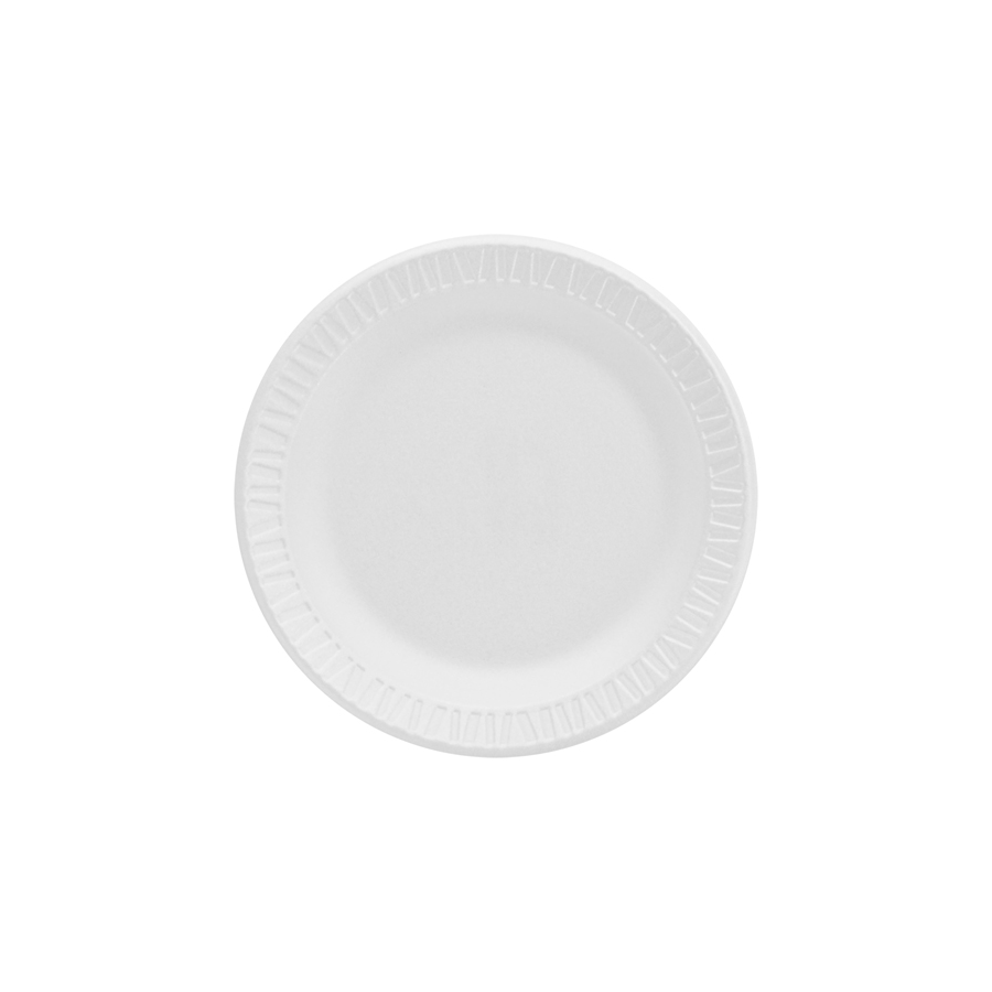 Foam Plate Unlaminated 6" White 1000/cs