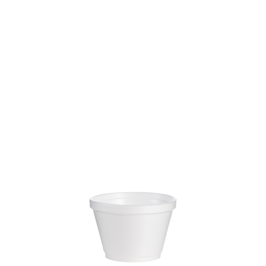 Foam Cup 6oz Squat White 1000/cs