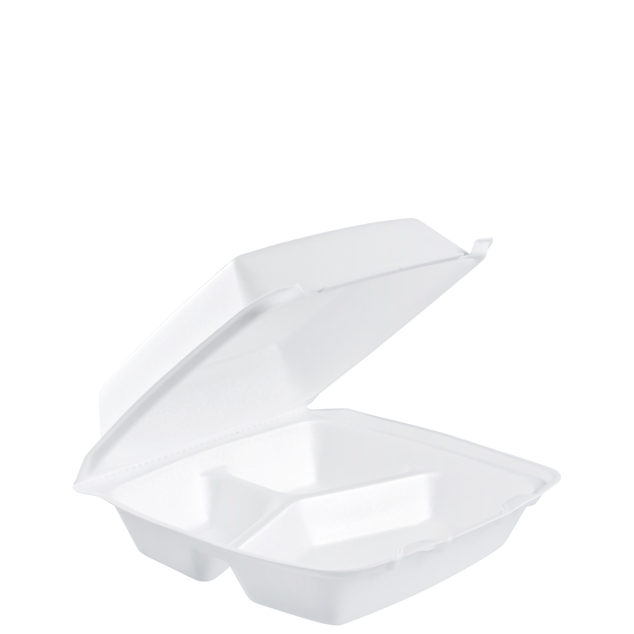 Foam Carryout 3-Section 8.3"X7.8"X3" 200/cs