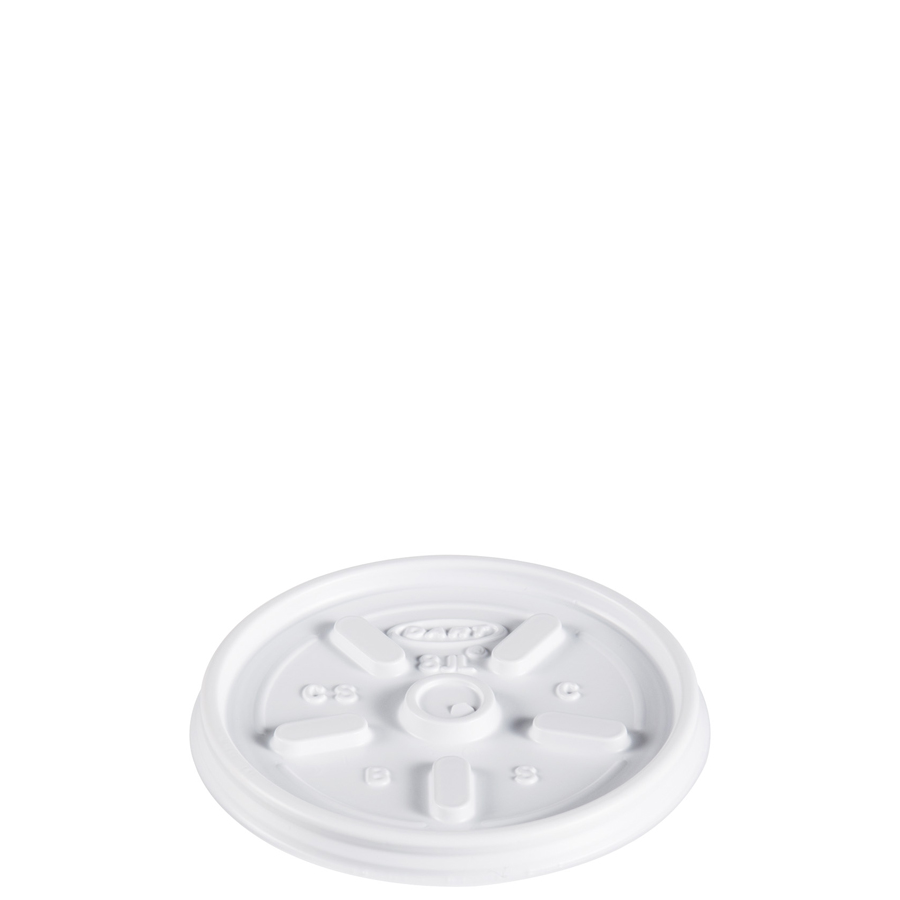 Foam Cup Lid Vented For 8oz White 1000/cs