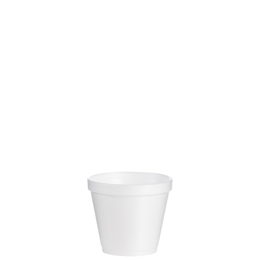 Foam Cup 8oz Squat White 1000/cs