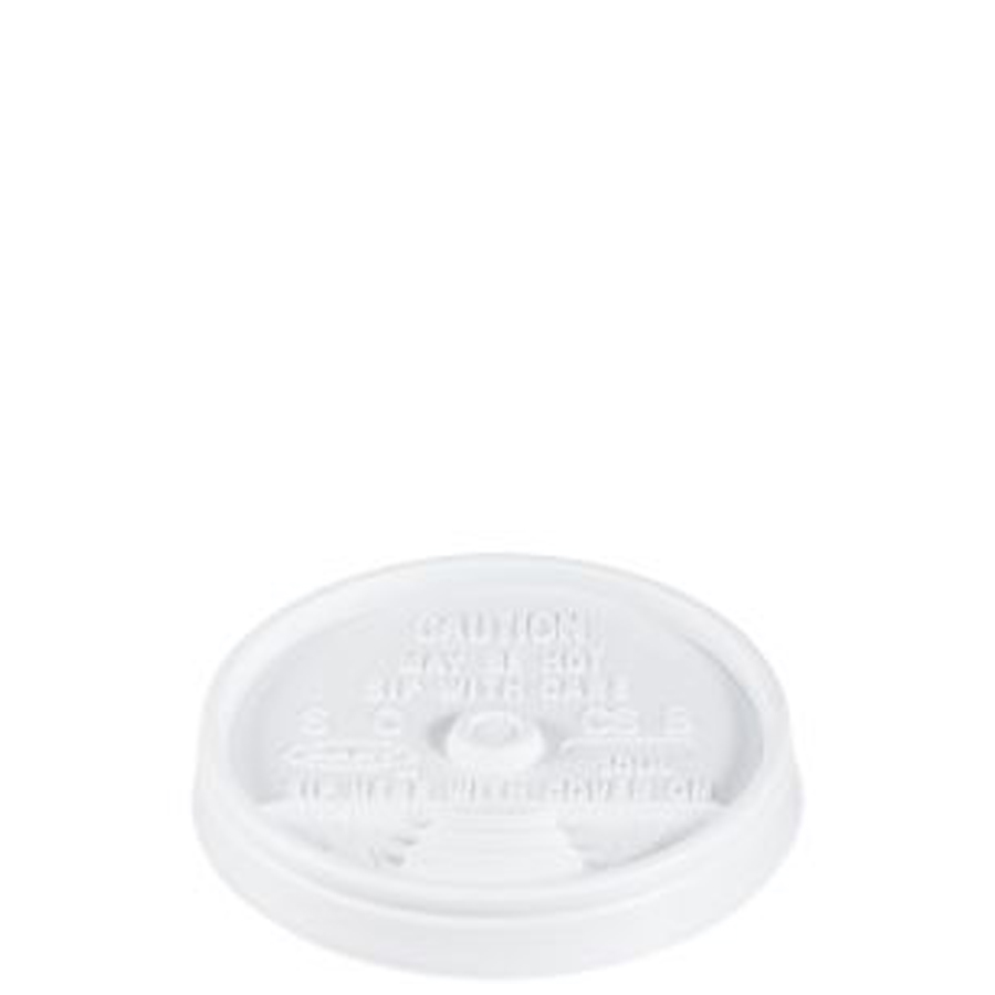 Foam Cup Lid Sip Thru For 10oz White 500/cs