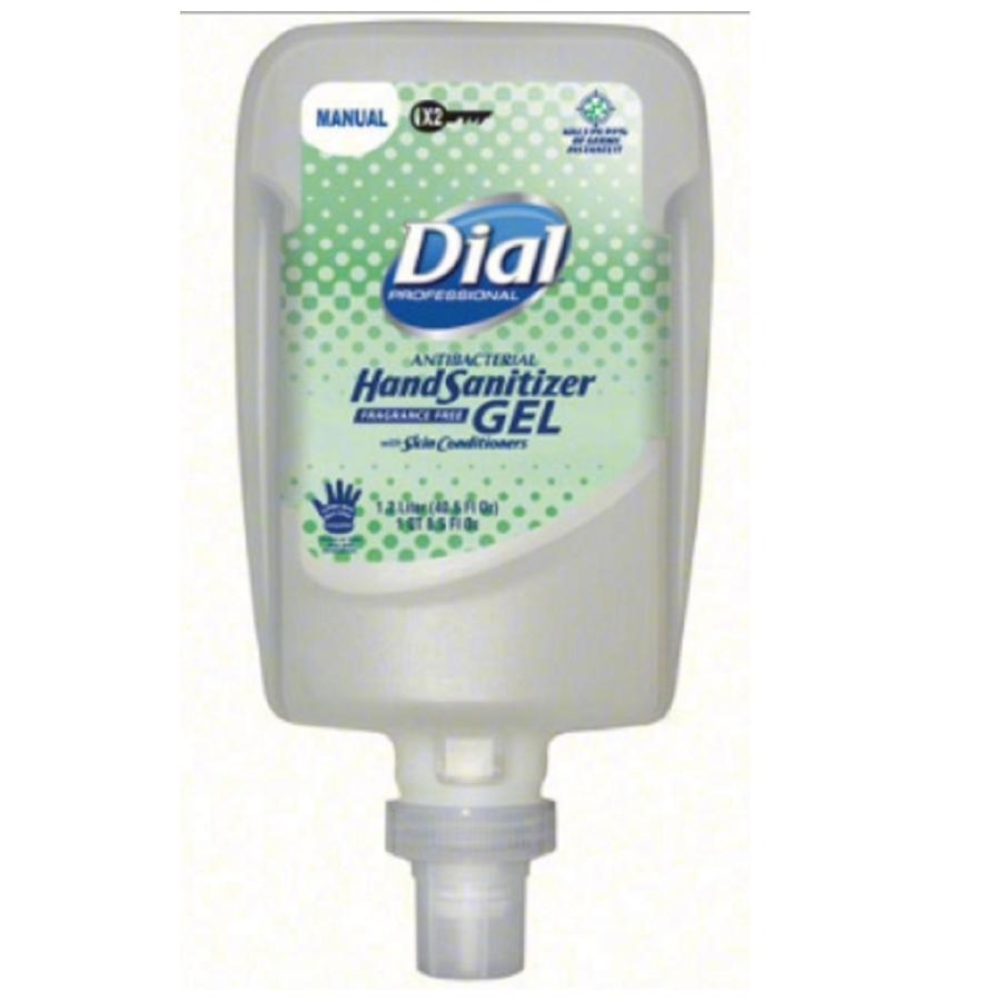 Dial Fit X2 Manual Gel Hand Sanitizer 1.2L 3/cs