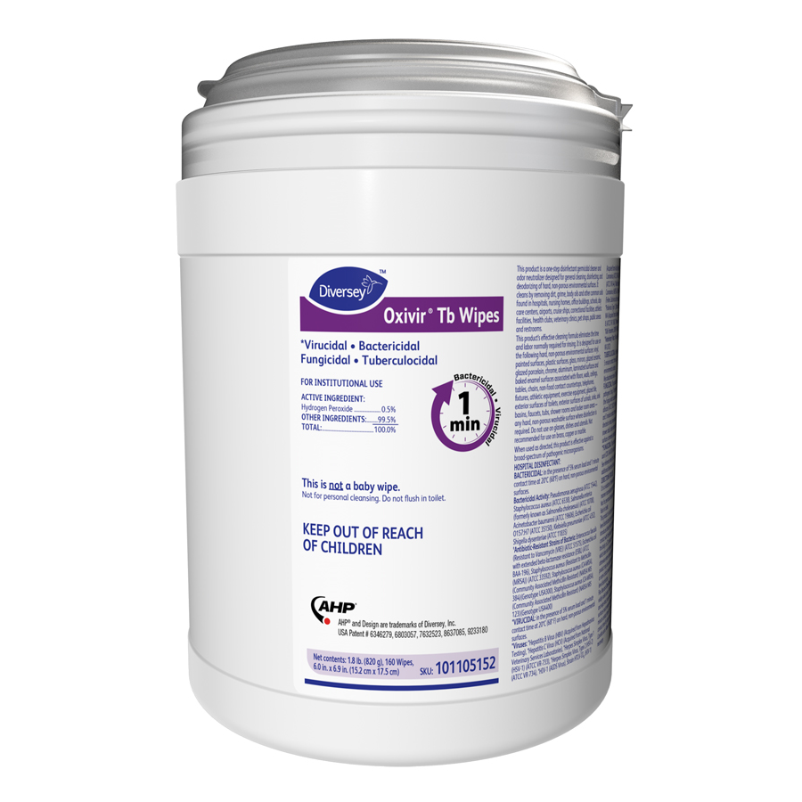 Oxivir Tb Disinfecting Wipe 6"x7" 160/can 4/cs
