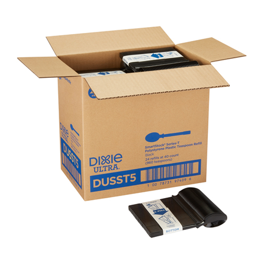 Plastic Spoon SmartStock Series-T Black 960/cs