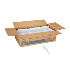 Plastic Fork Heavy Ps White Bulk 1000/cs