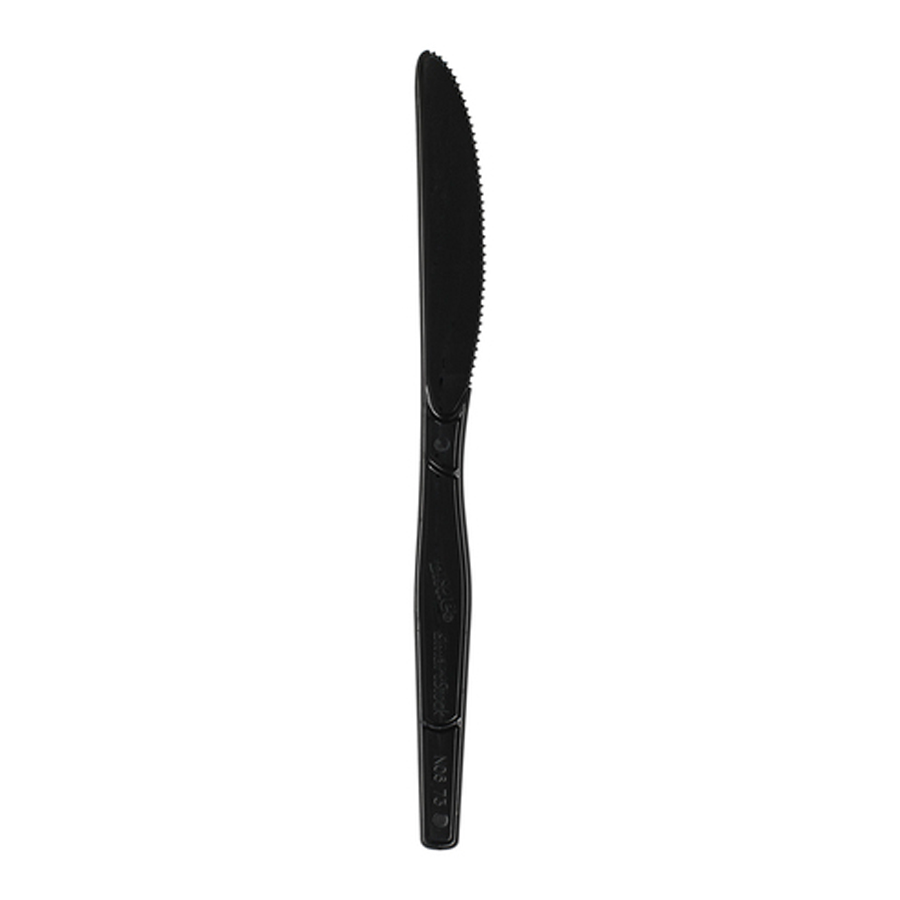 Plastic Knife Smart Stoc Medium Black 960/cs