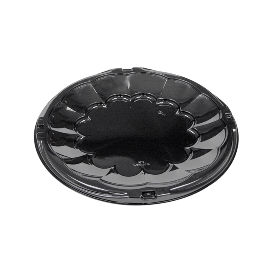 Plastic Tray Flat Black 12" 50/cs