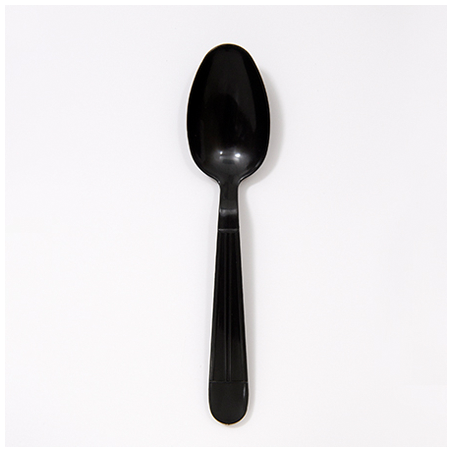 Plastic Spoon Heavy Pp Black Bulk 1000/cs