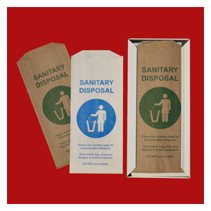 Sanitary Disposal Bag Paper 4"x2"x9" 1000/cs