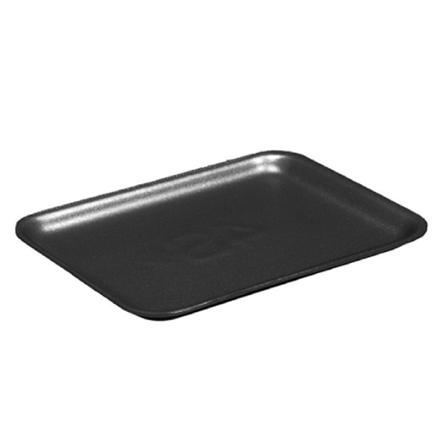 Foam Food Tray 1S Black 5.2"X5.2"X.5" 1000/cs