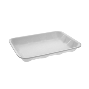 Foam Food Tray 4D White 9.1"X7.1"X1.2"  500/cs