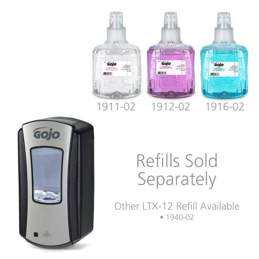Gojo LTX Dispenser Black/Chrome 1200Ml Each