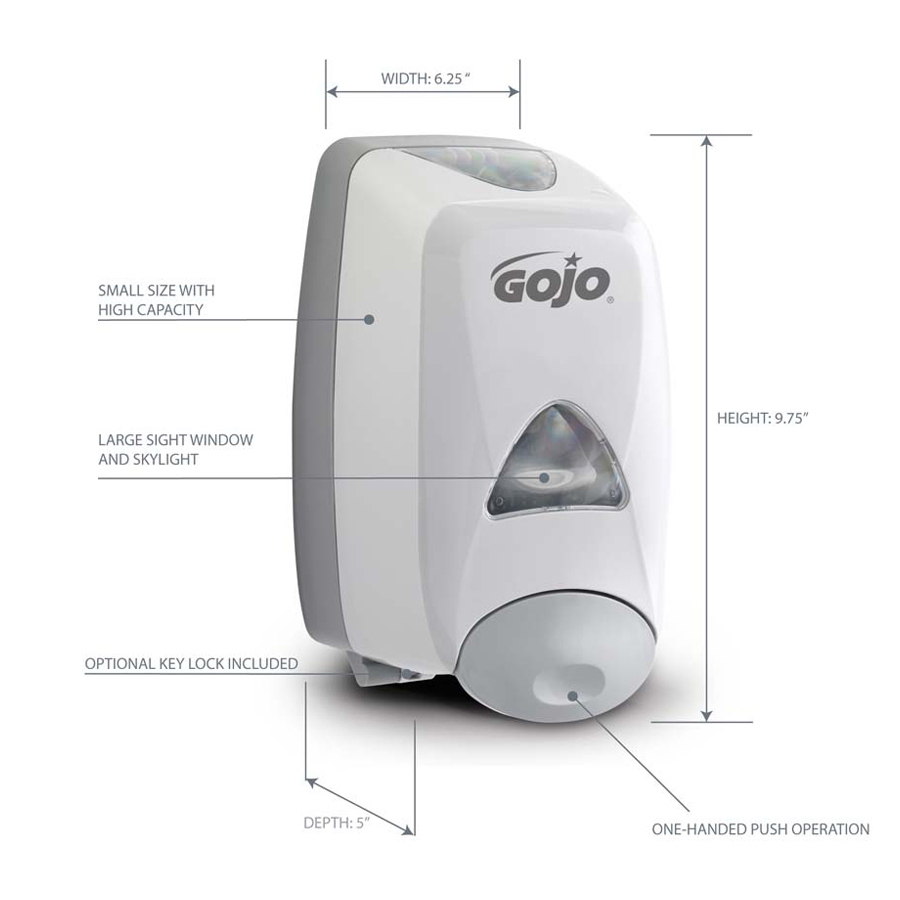 Gojo FMX Soap Dispenser 1250ml Light Gray Each