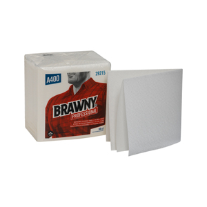 Brawny Wiper  13"X13"  White 50/pk 800/cs