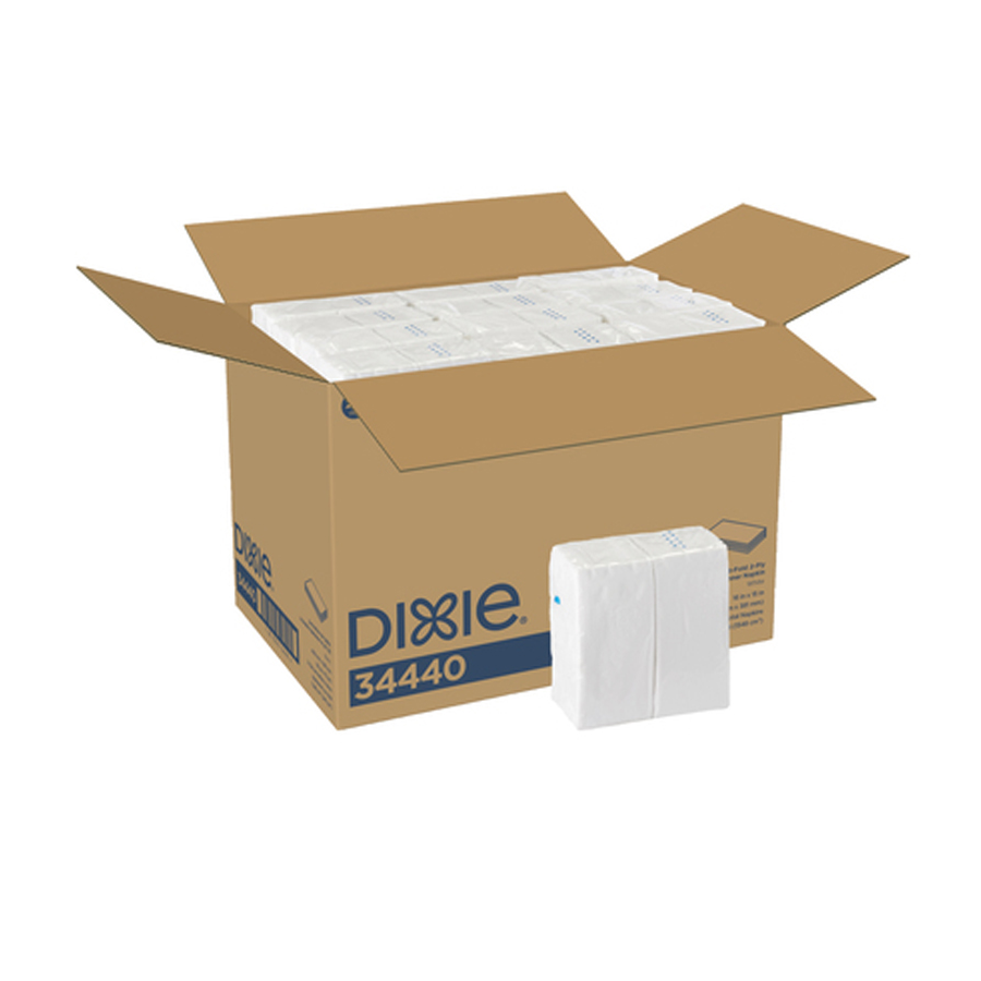 Dinner Napkin Dixie 1/8 Fold White 2-Ply 3024/cs