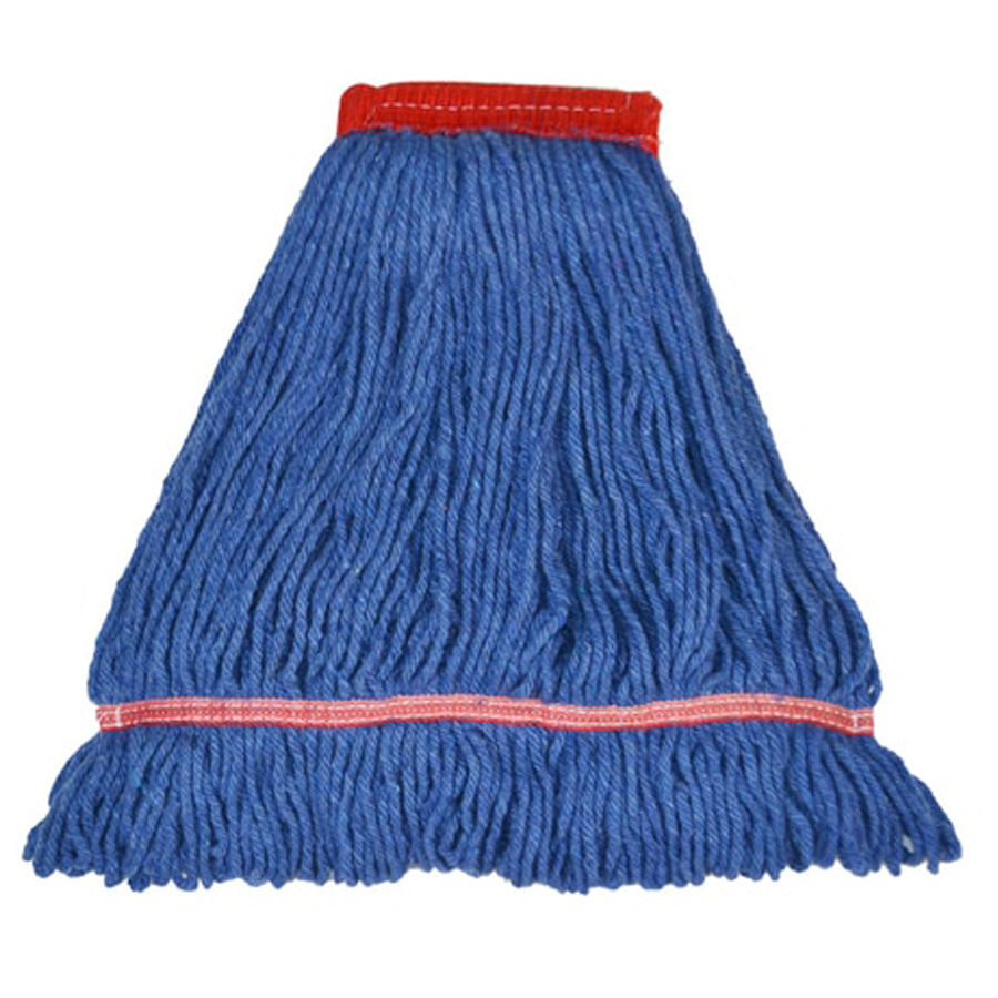 24oz Comet Blnd Laun Mop 1.25" HB  Blue Lg 12/cs