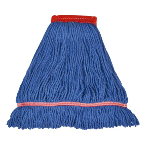 24oz Comet Blnd Laun Mop 1.25" HB  Blue Lg 12/cs