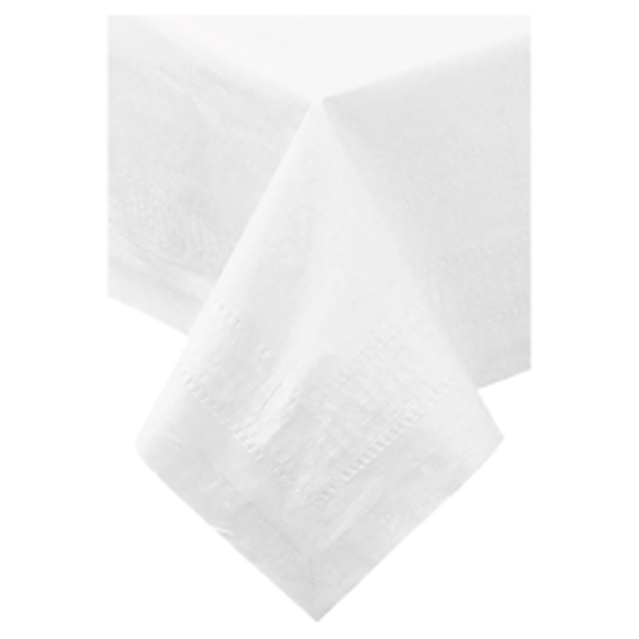 Poly Lined Tablecover White 54"X108" 25/cs