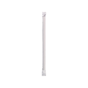 Compostable White 7.75" Paper Straw 3200cs