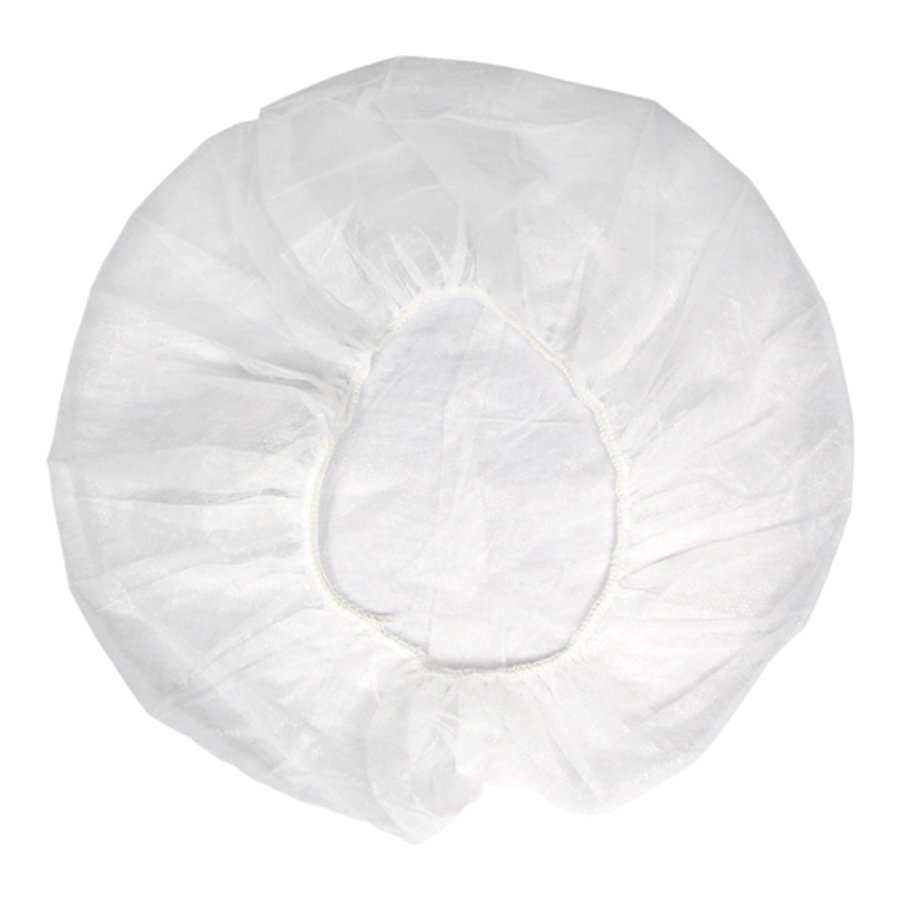 Bouffant Cap 21" White Polypro 500/cs