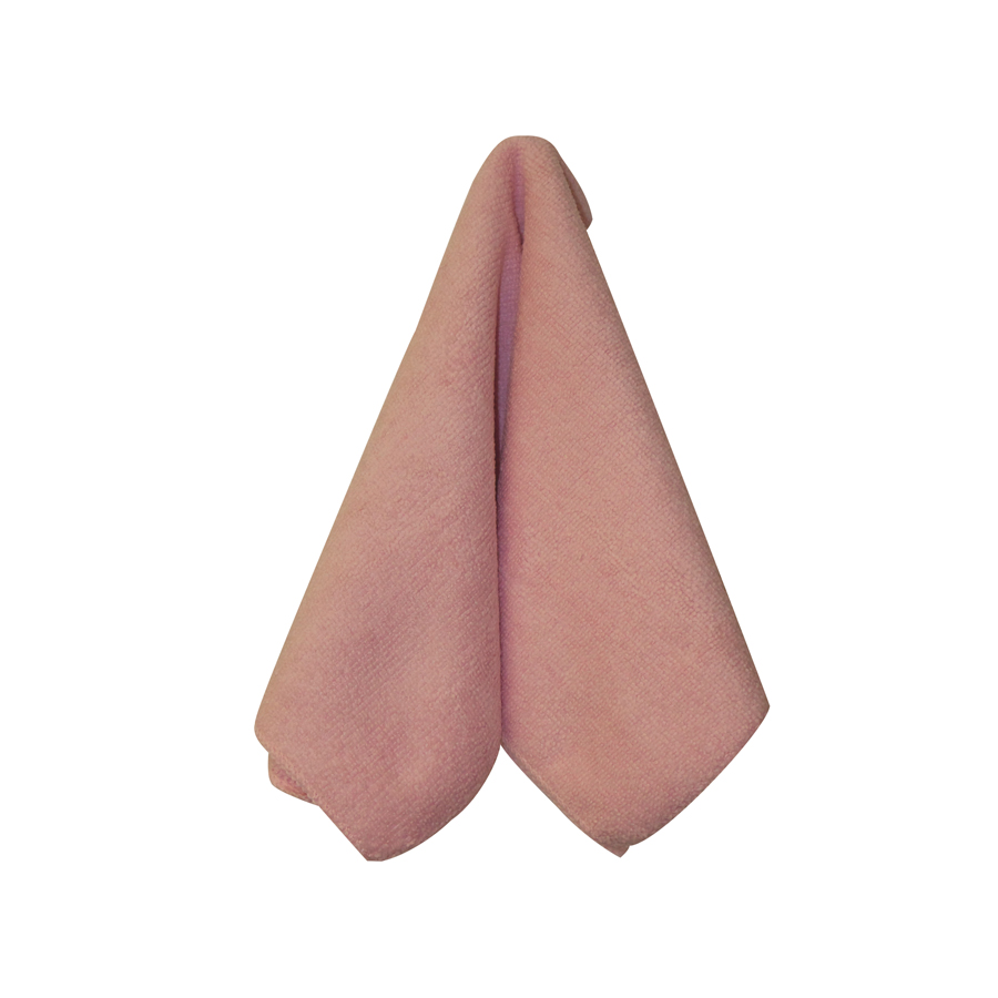 Microfiber Cloth Pink 16"X16" 12/bg