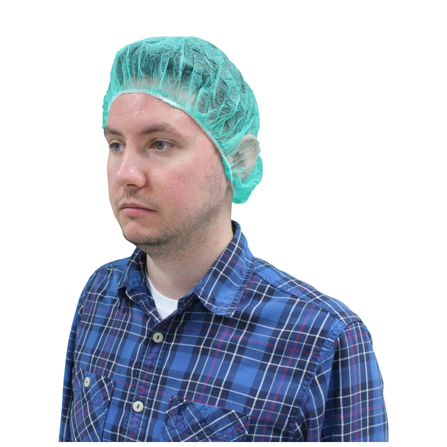 Bouffant Cap 21" Green Polypro 1000/cs