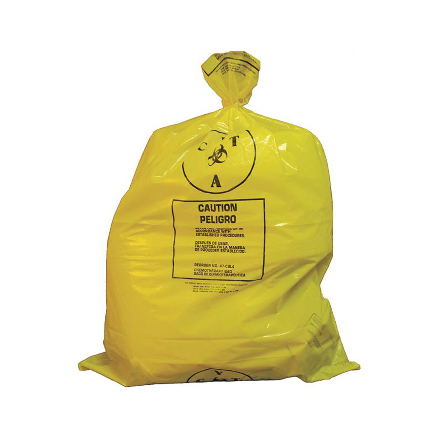 Canliner 31x41 4mil Ylw Chemo Waste 100/cs