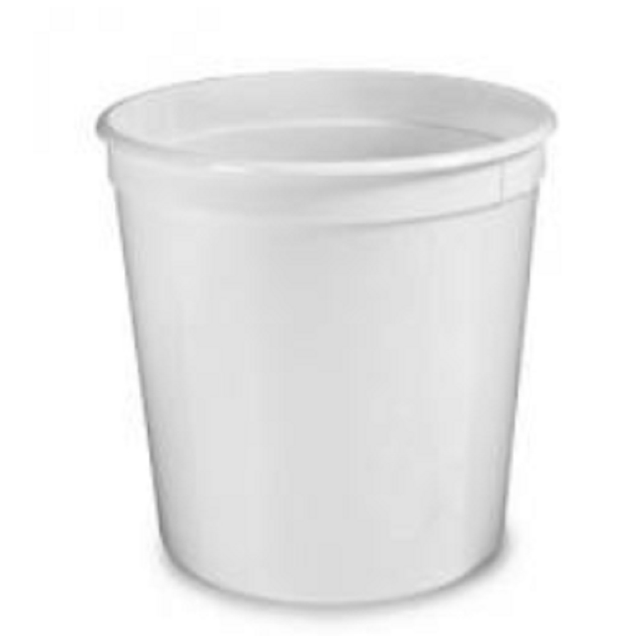 Plastic Food Tub 5# White 200/cs