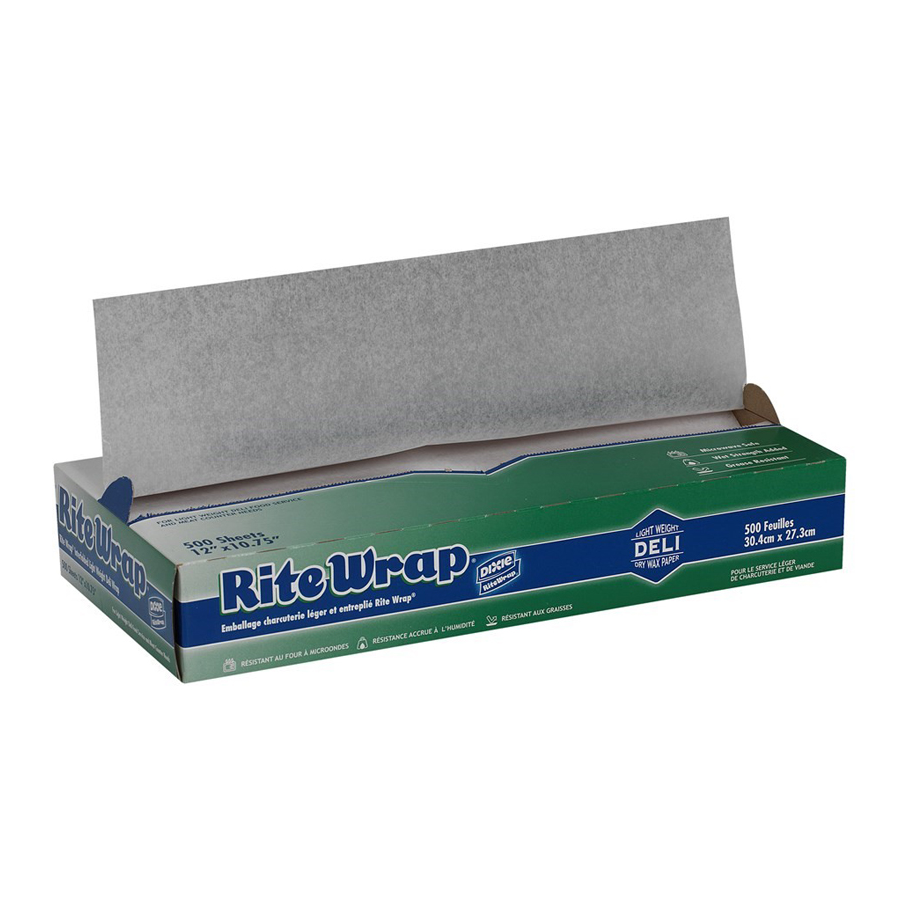 Deli Wrap Dry Waxed 12"X10.75" 6000/cs