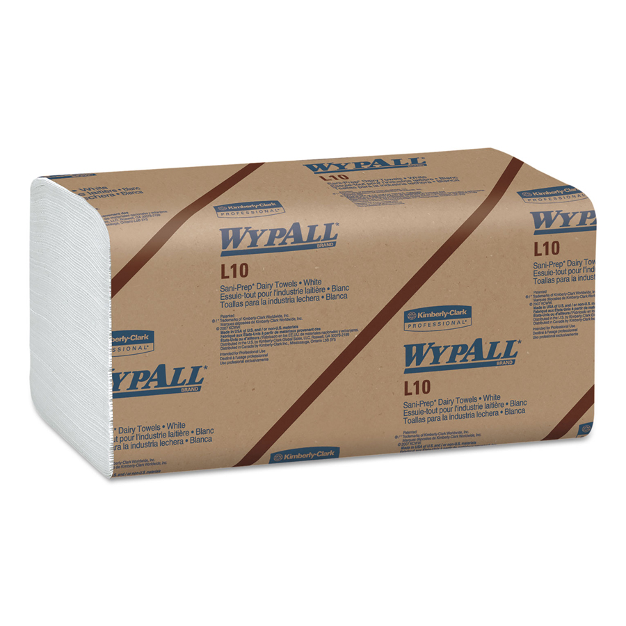 Dairy Towel Wypall L10 White 9"X10" 2400/cs
