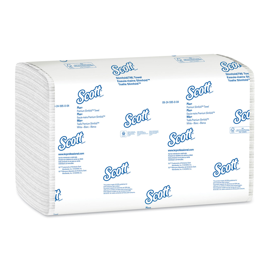Slimfold Towel White Control Plus 2160/cs