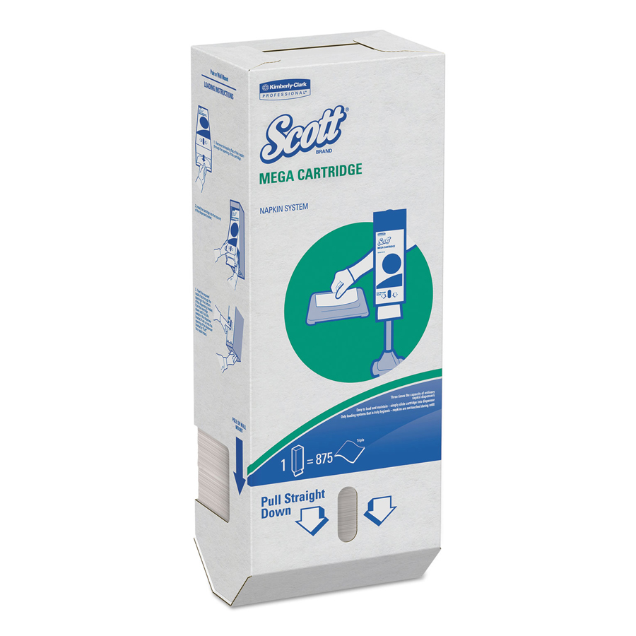 Megacartridge Napkin  White 1-Ply 5250/cs