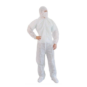 Coverall With Hood And Feet White 2XL 25/cs